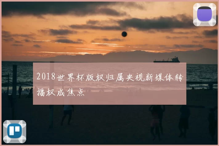 2018世界杯版权归属央视新媒体转播权成焦点